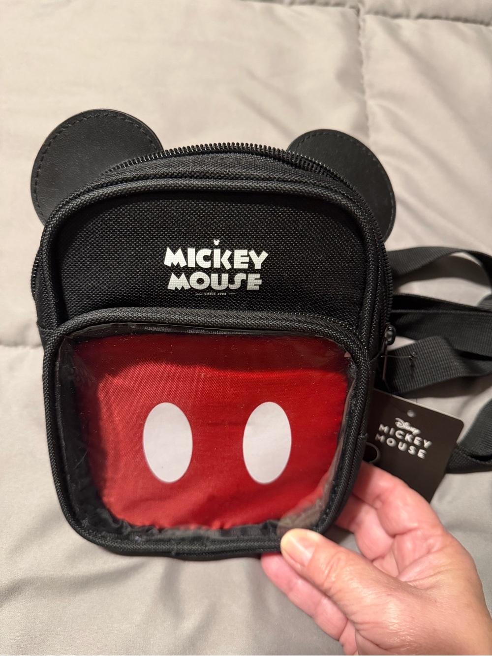 Small Disney Mickey Mouse Black & Red Crossbody Bag